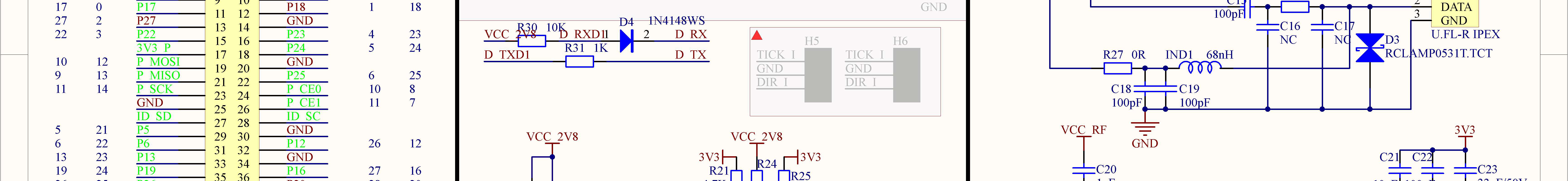 LED indicator section